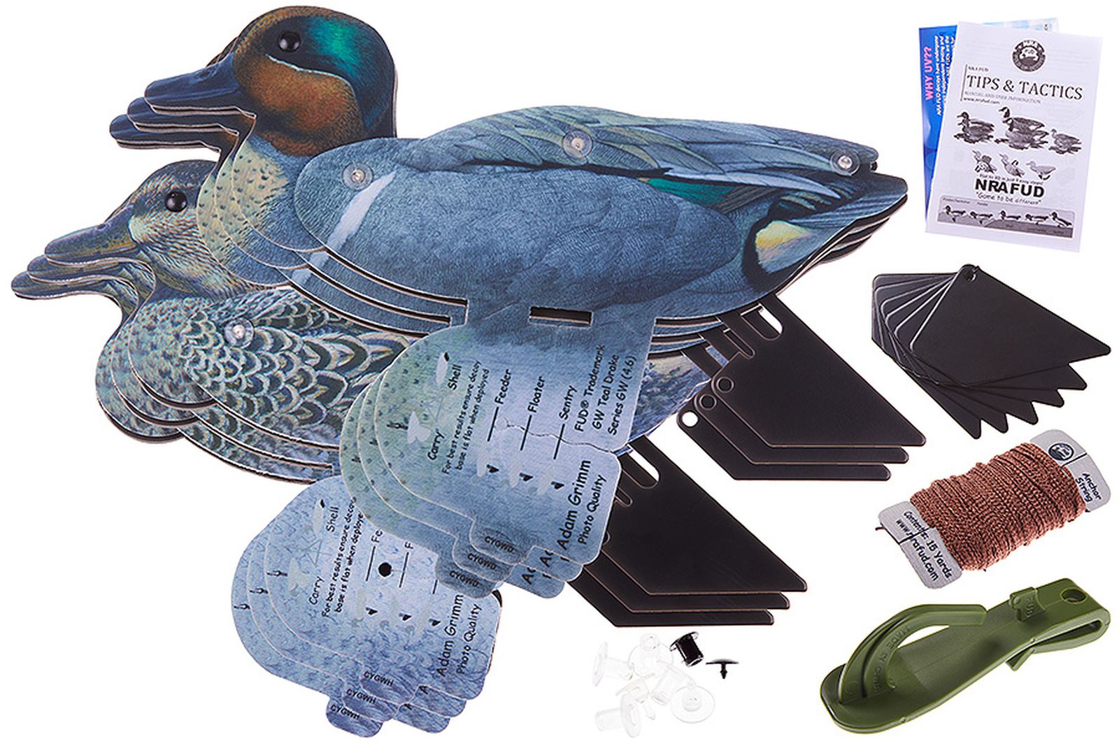 Набор уток NRA FUD Green Wing Teal (Зеленое крыло) RU-GW (set-6pcs) |  Скидка 311 руб.